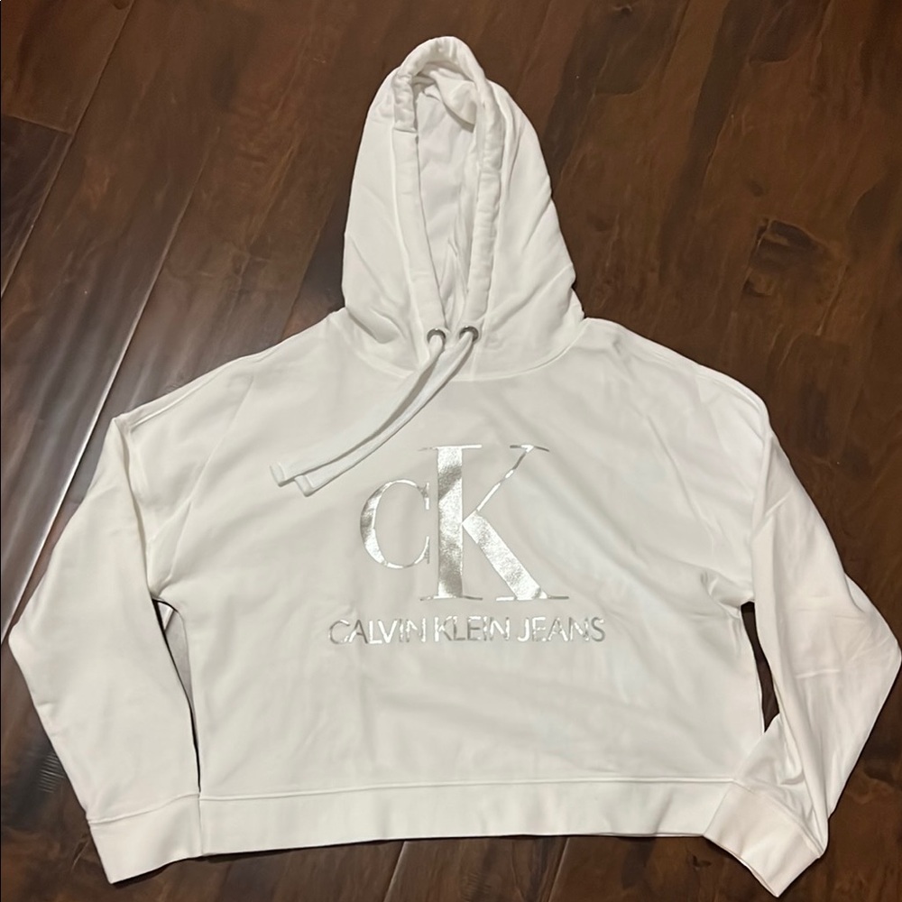 Calvin Klein Jeans White Hoodie